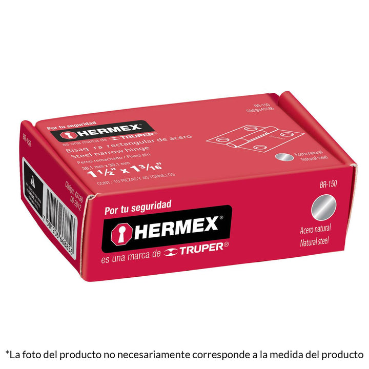 Bisagra Rectangular 3' Acero Pulido Hermex - Mundo Tool 