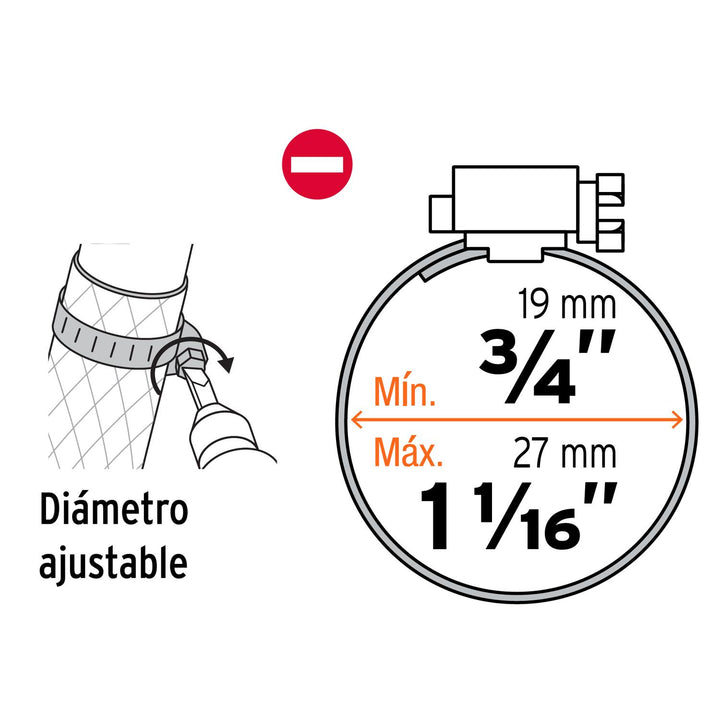 Bolsa c/2 abrazaderas sin fin # 10, 3/4 - 1-1/16", Truper - Mundo Tool 