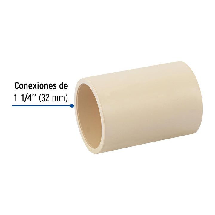 Cople de CPVC de 1-1/4", Foset - Mundo Tool 