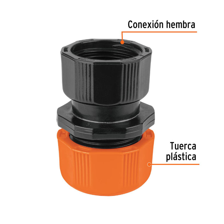 Conector 1/2' hembra de ABS con tuerca de ajuste manual - Mundo Tool 
