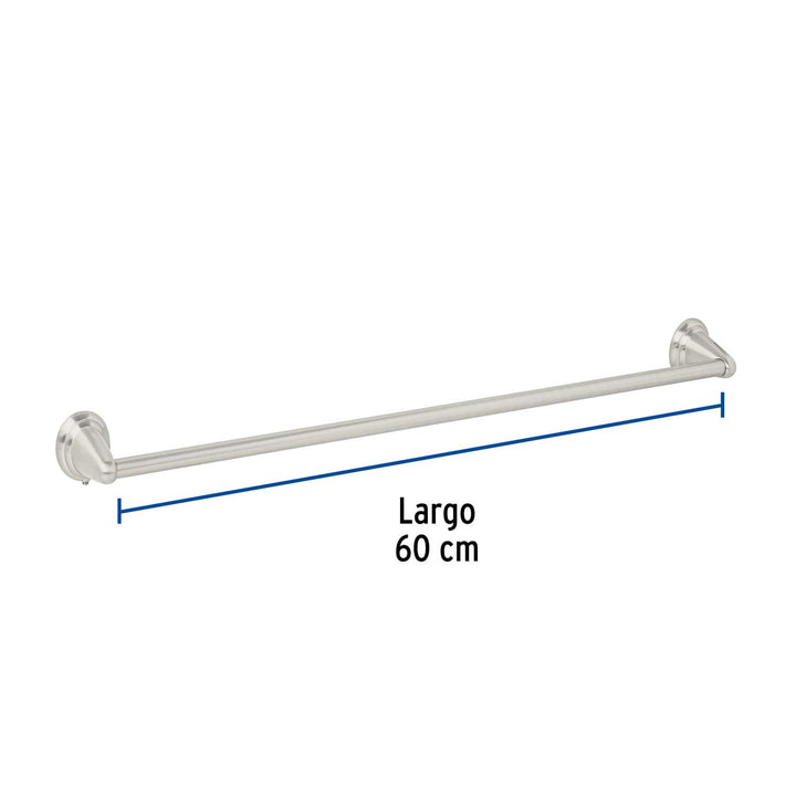 Toallero de barra metálico acabado satín, Foset Aqua - Mundo Tool 