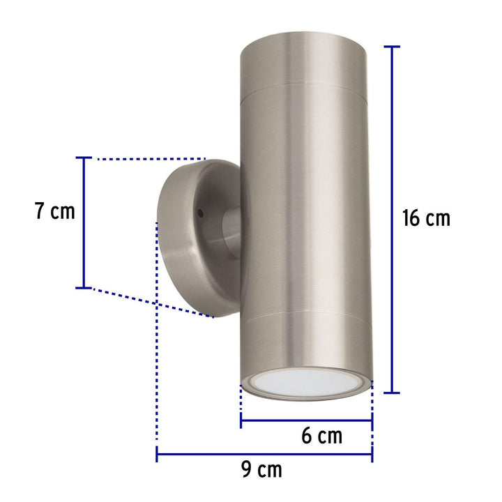 Arbotante satín de LED 10 W de acento 2 spots luz cálida - Mundo Tool 