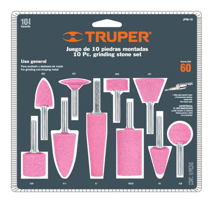 Juego Piedras Para Montar 10 Piezas Truper - Mundo Tool 