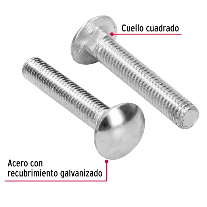 Tornillo tipo coche, 7/16 x 2-1/2', bolsa con 30 piezas Fiero - Mundo Tool 