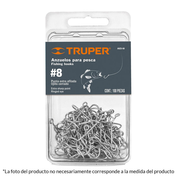 Anzuelo Para Pesca # 9 100 Piezas Truper - Mundo Tool 