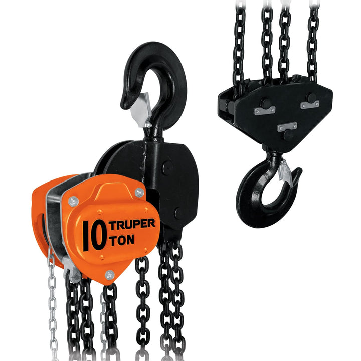 Truper POL-10, Polipasto de doble trinquete, 10 ton - Mundo Tool 