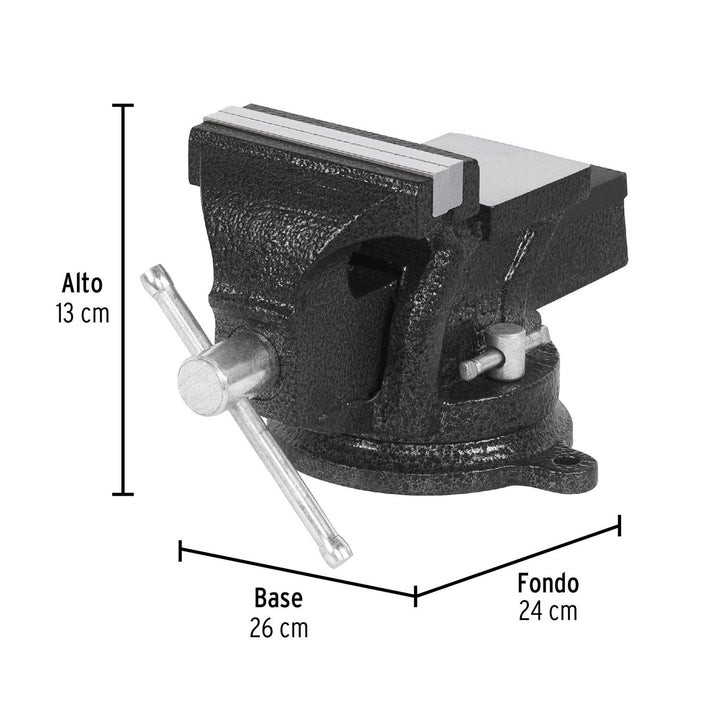 Tornillo de banco 4" de hierro gris, Pretul - Mundo Tool 