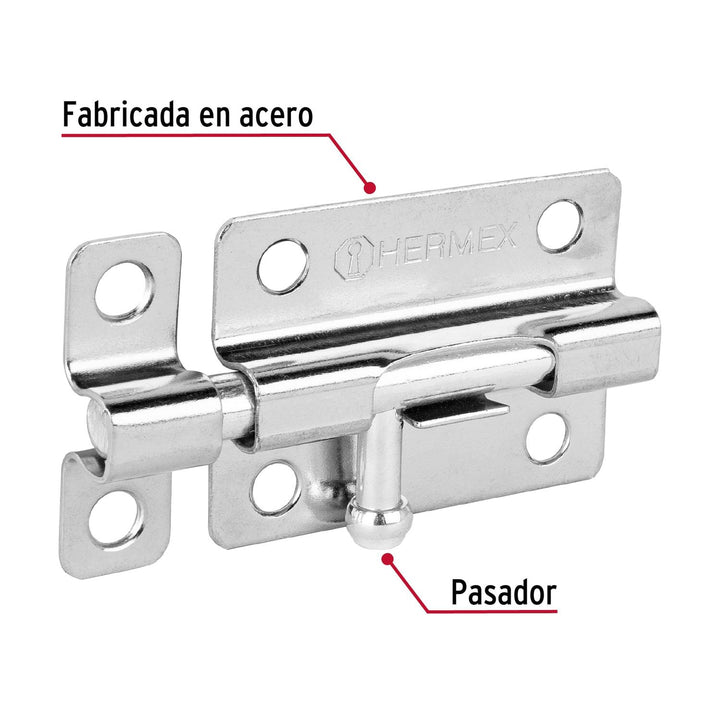 Pasador de barril de acero cromo 3", Hermex - Mundo Tool 