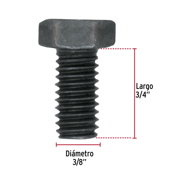 Tornillo Grado 5, 3/8 x 3/4', bolsa con 50 piezas Fiero - Mundo Tool 