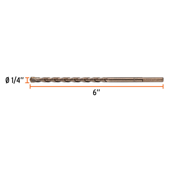 Broca para concreto de 1/4 x 6", Truper. 10 piezas - Mundo Tool 