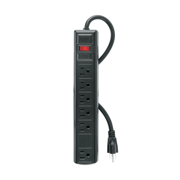 Multicontacto uso rudo 6 entradas sup. de picos 270 J, negro - Mundo Tool 
