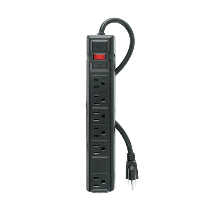 Multicontacto uso rudo 6 entradas sup. de picos 270 J, negro - Mundo Tool 