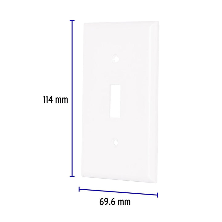 Placa de ABS para interruptor vertical, Standard, blanco - Mundo Tool 