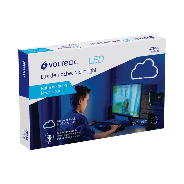 Luz de noche de LED nube neón, Volteck - Mundo Tool 