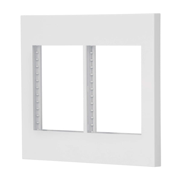 Volteck PP6M-EB, Placa 2 ventanas 6 módulos línea Española color blanco - Mundo Tool 