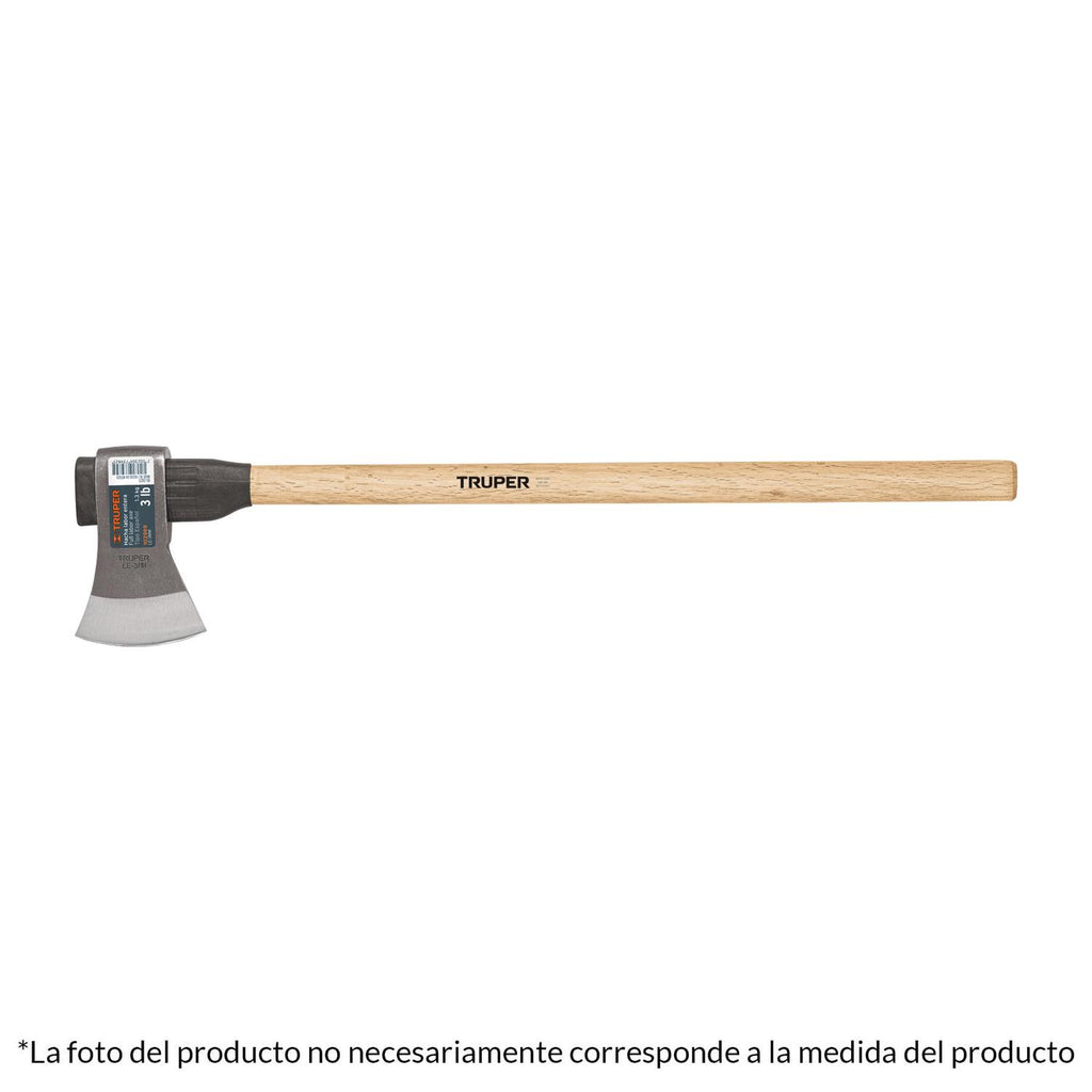 Hacha labor entera 3-1/2lb con mango de madera de 36',Truper - Mundo Tool 