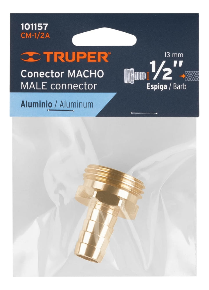 Conector Sencillo De Aluminio 1/2 , Macho - Mundo Tool 