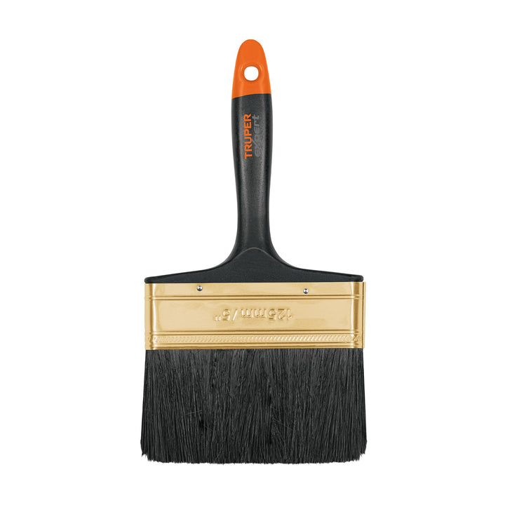Truper Expert BRT-5X, Brocha de cerdas naturales, mango de plástico, 5″ - Mundo Tool 