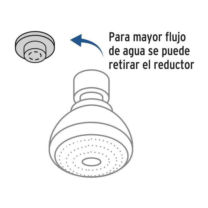 Regadera Cabeza Abs Redonda 3' Sin Brazo Bas Foset - Mundo Tool 