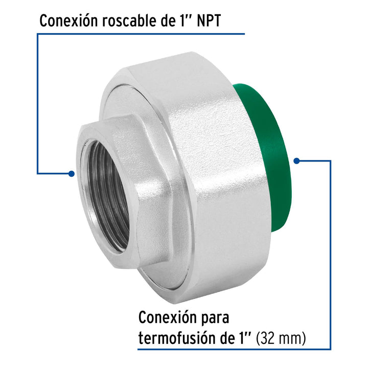 Tuerca Unión Mixta De Ppr 32mmx1' Foset - Mundo Tool 