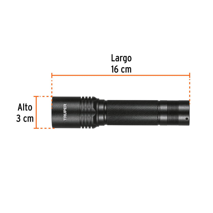 Linterna LED recargable de aluminio, 130 lúmenes - Mundo Tool 