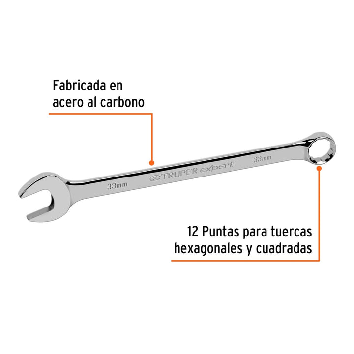 Llave Combinada Extralarga Mm 33x470mm Truper - Mundo Tool 