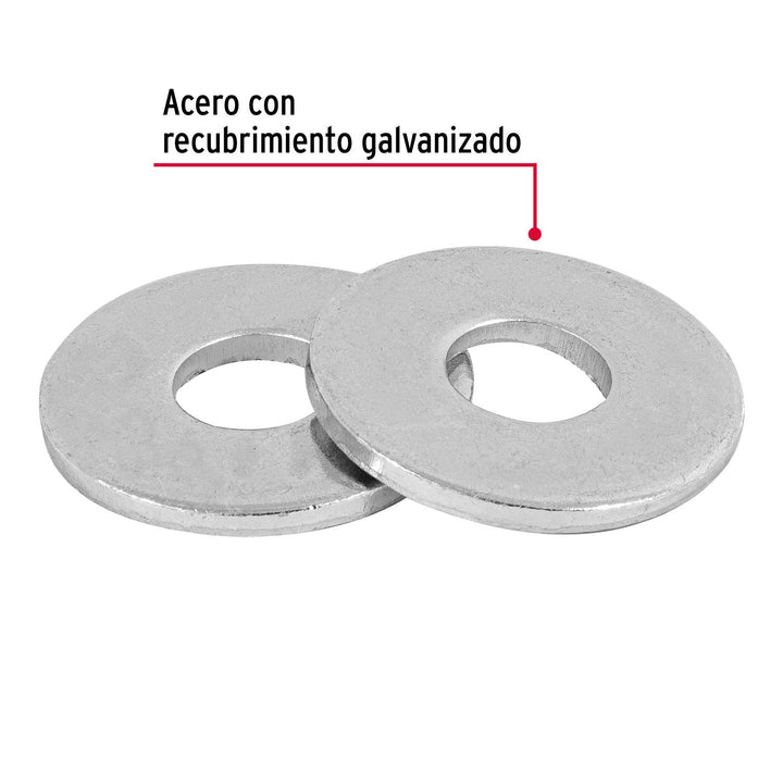 Blíster con 6 arandelas planas de 1/2', Fiero - Mundo Tool 