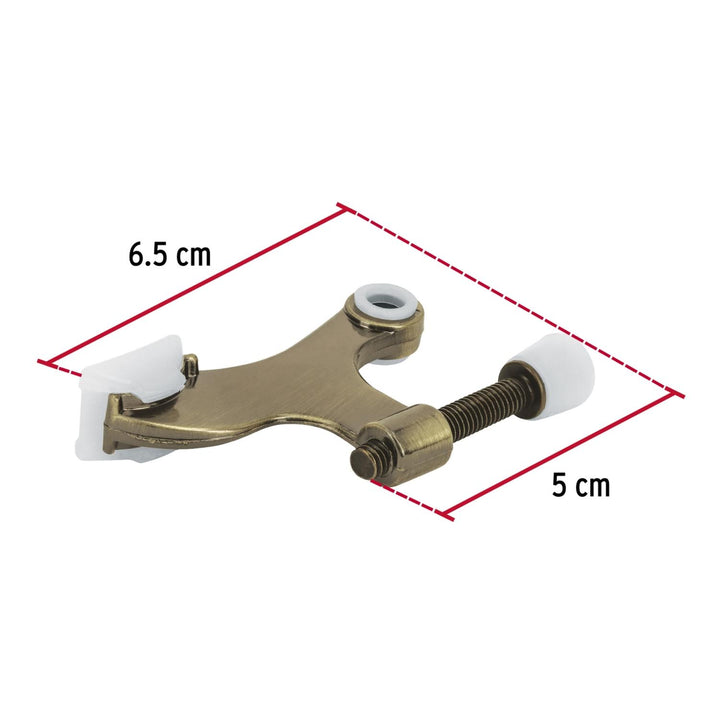 Tope de puerta para perno de bisagra, latón antiguo - Mundo Tool 