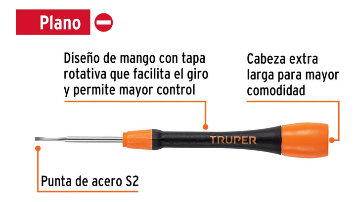 Desarmador De Precisión Plano De 1.8 Mm - Mundo Tool 
