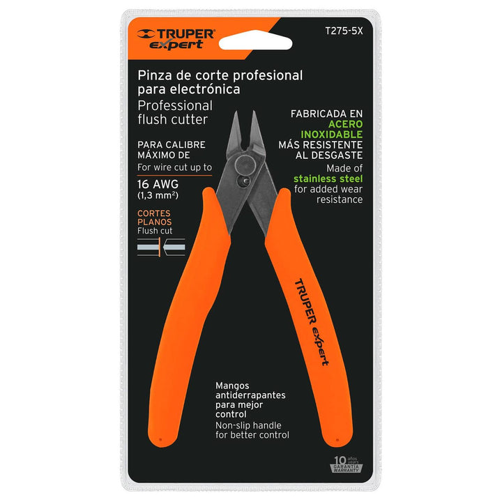 Pinza de corte para electrónica 5' Truper Expert - Mundo Tool 