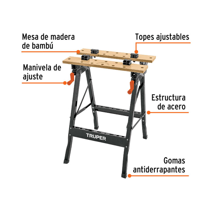 Mesa de trabajo, multiusos, Truper - Mundo Tool 