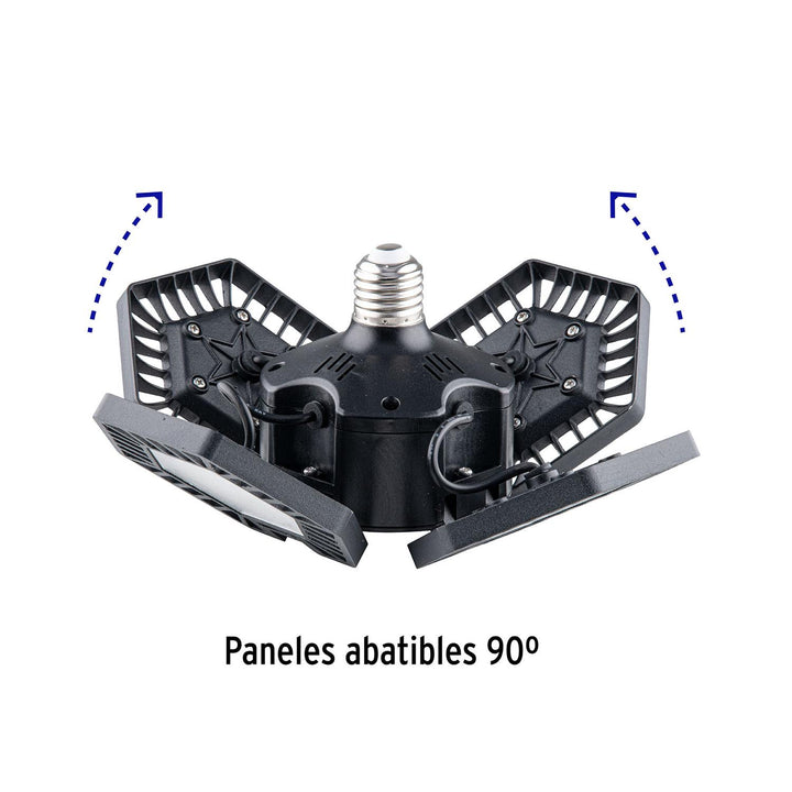 Luminario de LED 100 W, aluminio con 4 paneles abatibles - Mundo Tool 