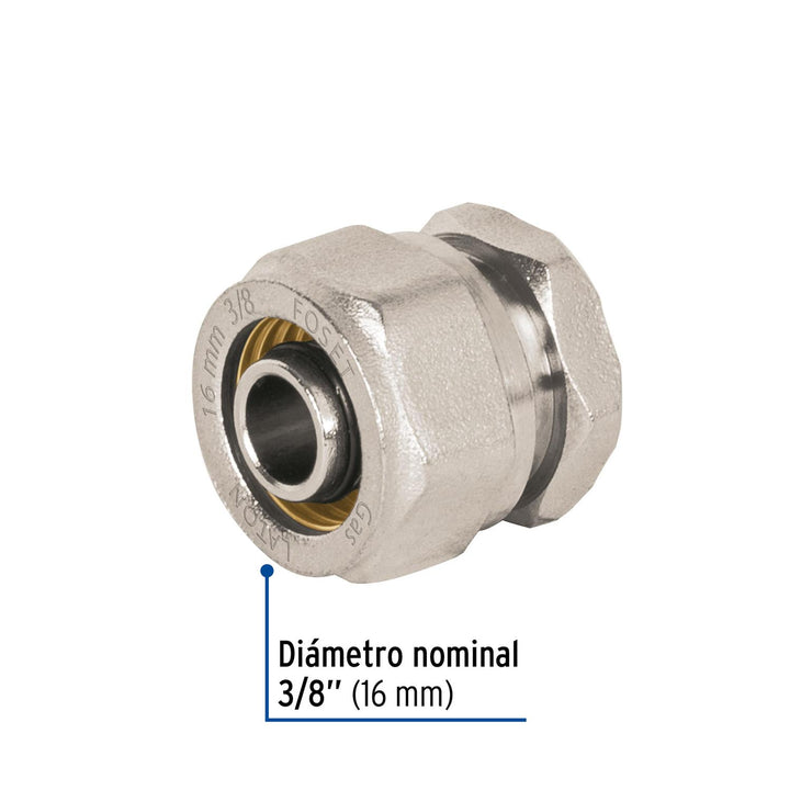 Tapón para PE-AL-PE, 3/8', Foset - Mundo Tool 