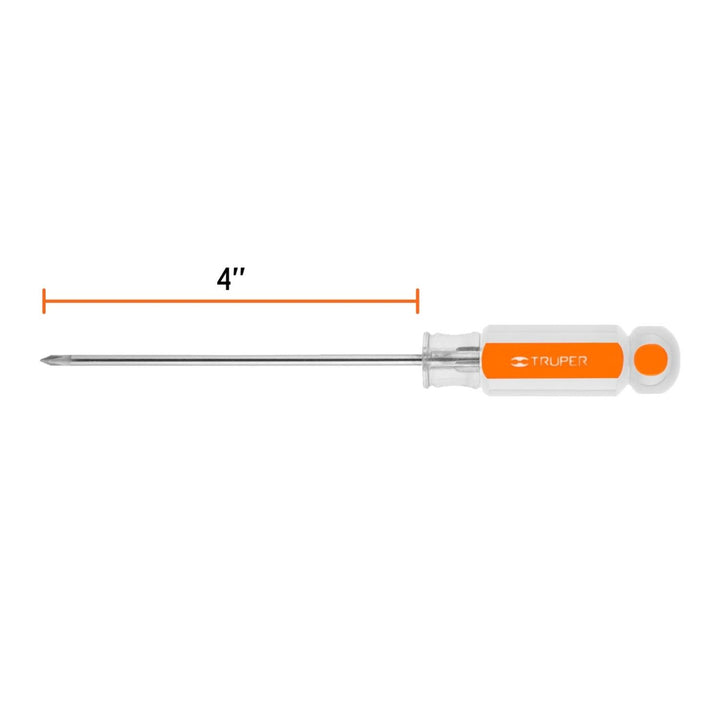 Desarmador punta Phillips # 0 mango acetato 4" Truper - Mundo Tool 