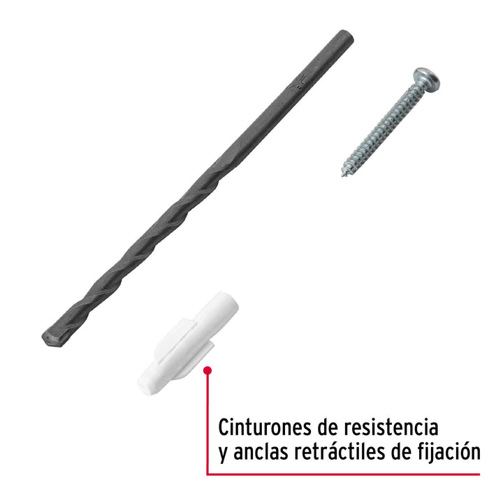 Kit de 20 taquetes 3/16' con pijas #6 y 1 broca 3/16', Fiero - Mundo Tool 