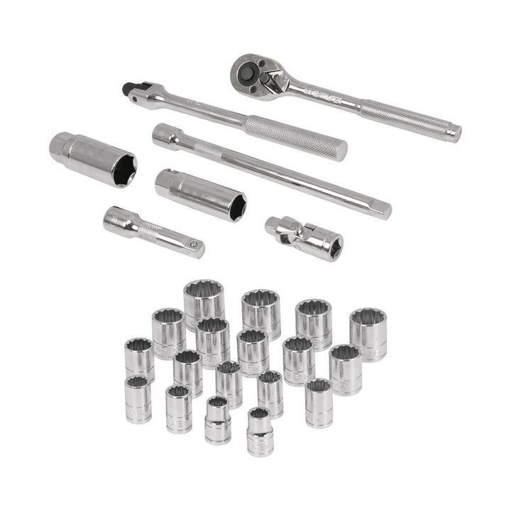 Juego de 25 herramientas cuadro 3/8" std y mm para mecánico - Mundo Tool 