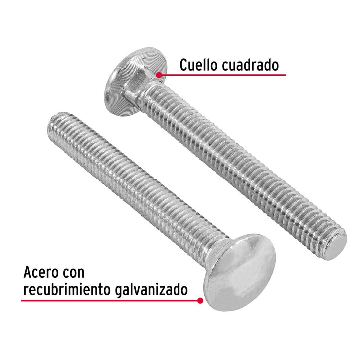 Tornillo tipo coche, 3/8 x 3', bolsa con 40 piezas Fiero - Mundo Tool 