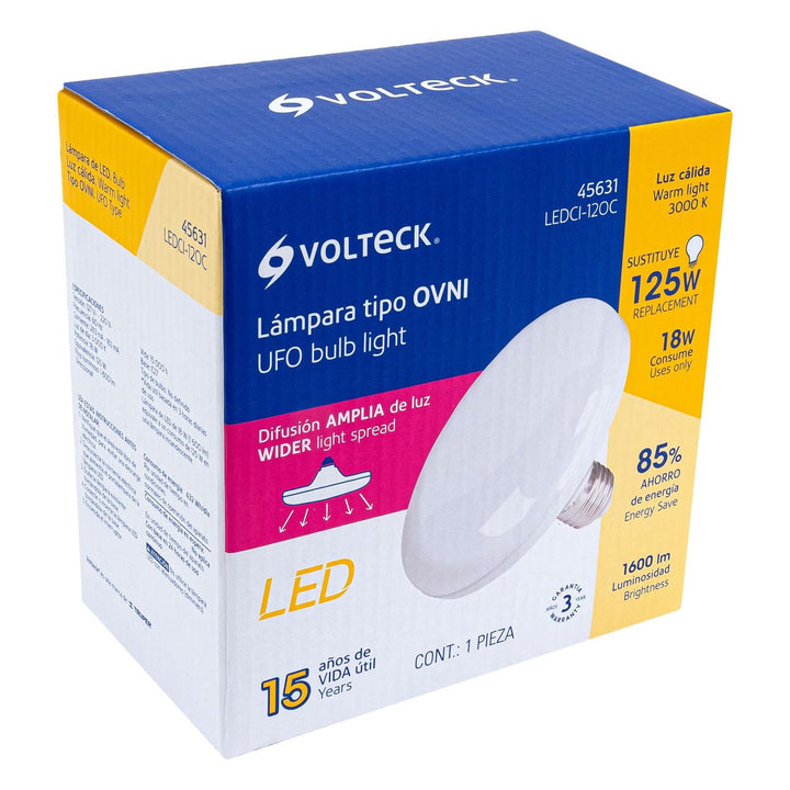 Lámpara de LED tipo OVNI 18W, luz cálida - Mundo Tool 