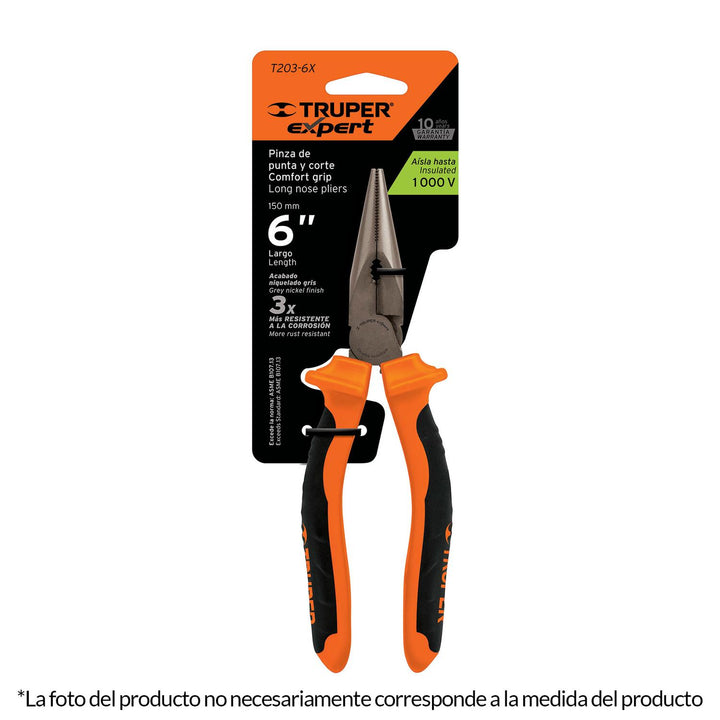 Pinza Punta Y Corte 8' Mango Comfort Grip Truper - Mundo Tool 