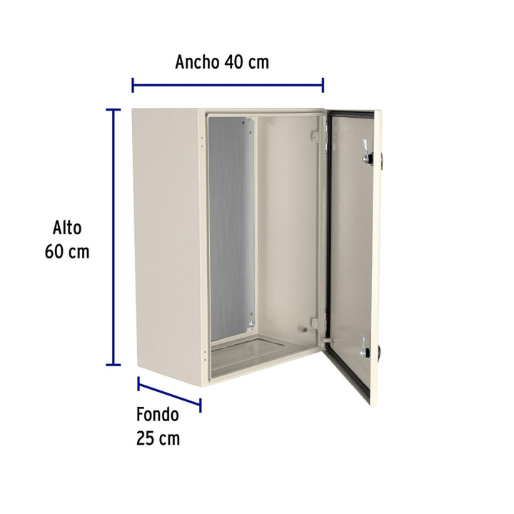 Gabinete metálico, 600 x 400 mm, Volteck - Mundo Tool 