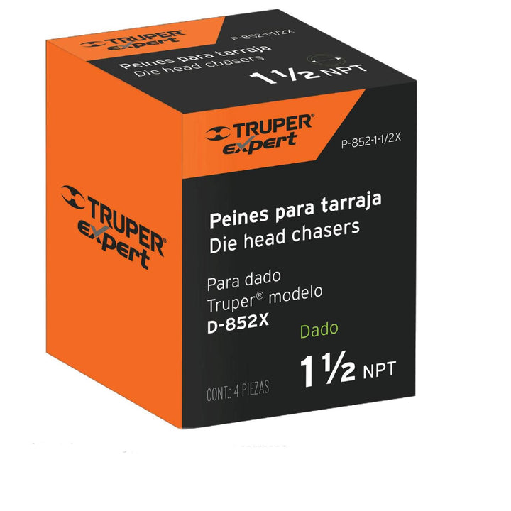 Juego de peines para tarrajas, 1/2', 4 pzas, Truper Expert Expert - Mundo Tool 