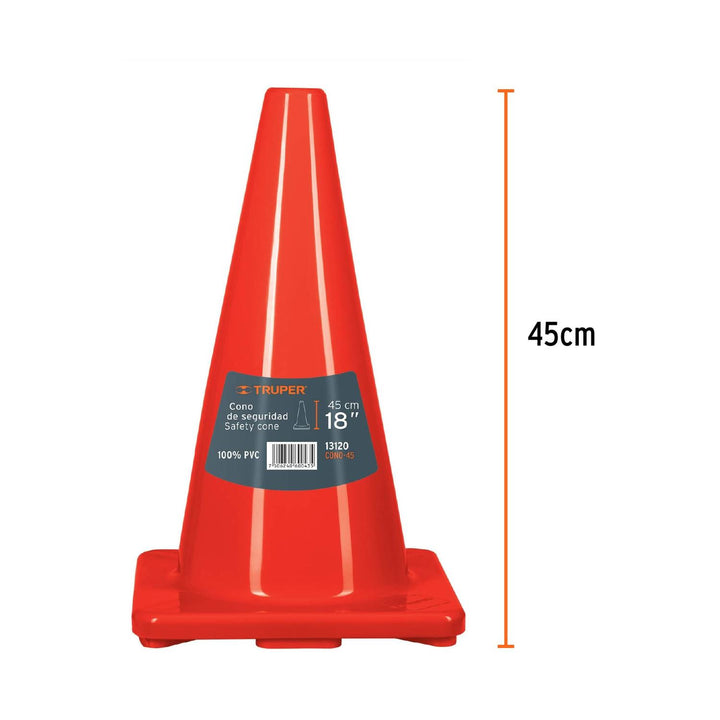 Cono de precaución de 45 cm Truper - Mundo Tool 