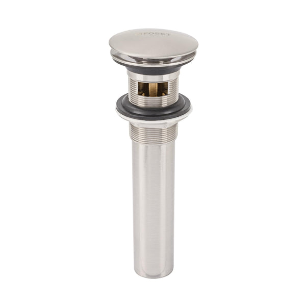 Foset CE-226N, Contra para lavabo 1-1/4″ con rebosadero de latón color satín - Mundo Tool 