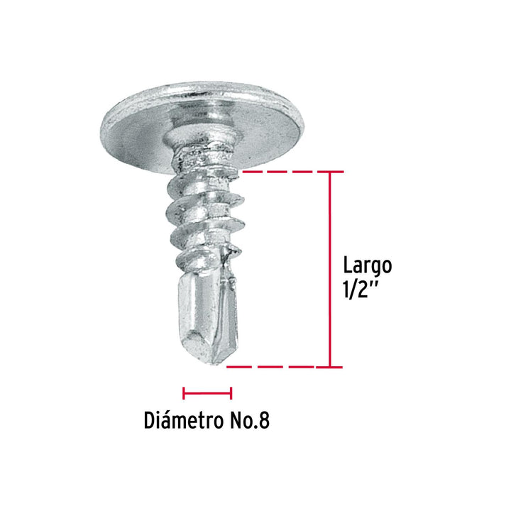 Pija Punta De Broca 1/2' Cabeza Cruz Caja Con Fiero - Mundo Tool 