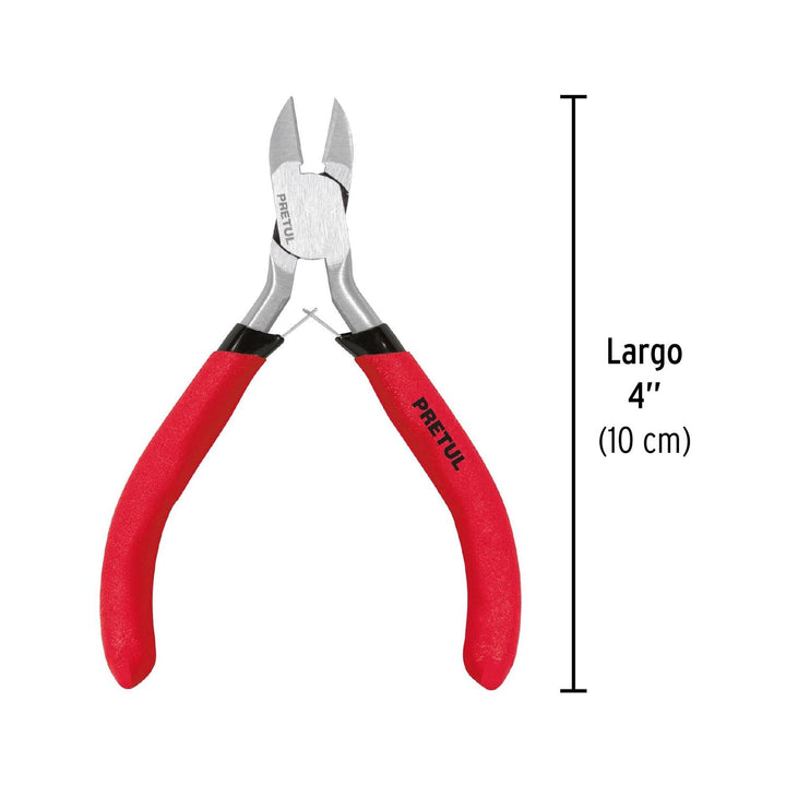 Mini pinza de corte diagonal 4", Pretul - Mundo Tool 