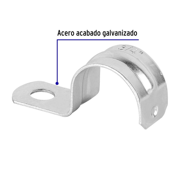 Abrazadera De Tubo Tipo Uña 3/4'10pzas Volteck - Mundo Tool 