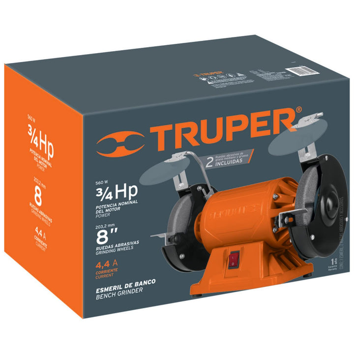 Esmeril De Banco De 8 De 3/4 Hp Truper - Mundo Tool 