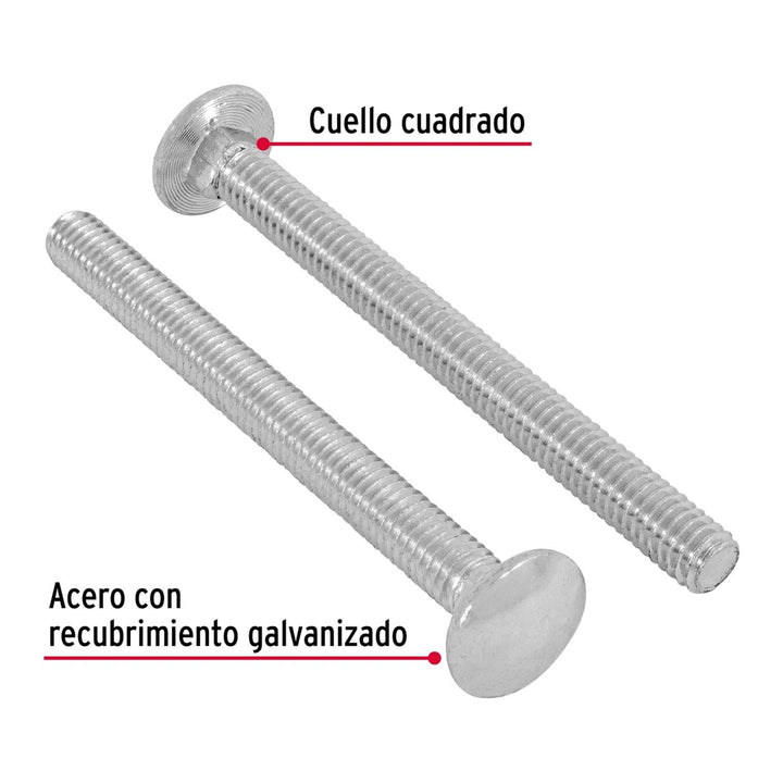 Tornillo tipo coche, 5/16 x 3-1/2', bolsa con 50 piezas Fiero - Mundo Tool 