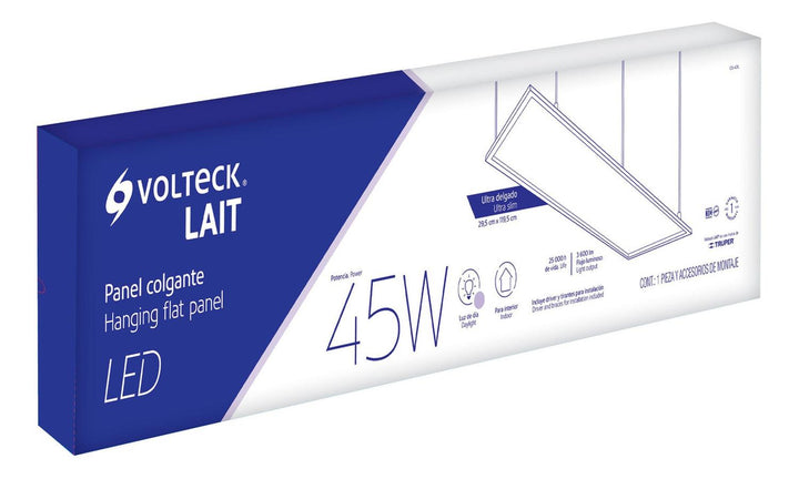 Panel Colgante 30x120 Cm 45w 6500k Led Volteck - Mundo Tool 