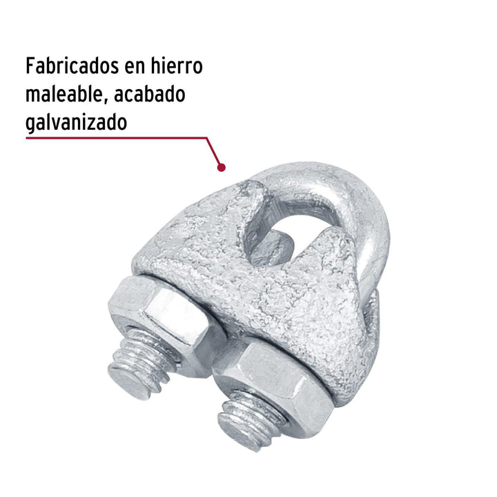 Nudo Para Cable De 3/16' Tarjeta Con 2 Pzas Fiero - Mundo Tool 